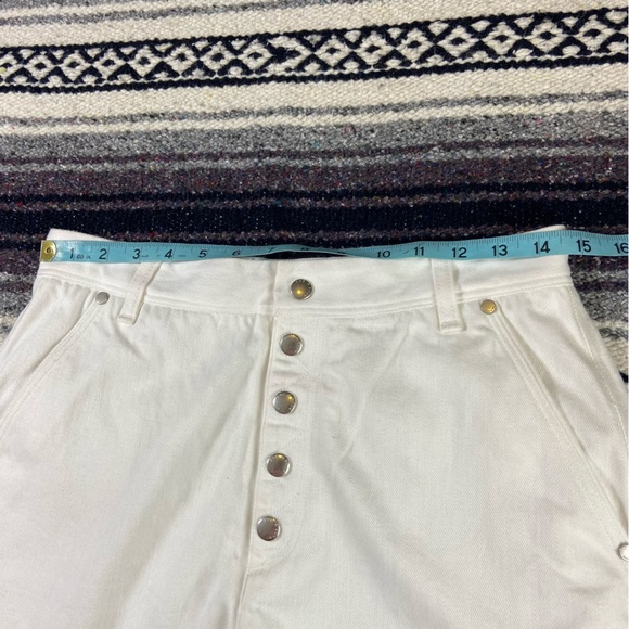 Rag & Bone Branson Snap Button Fly White High Rise Waist Jean Denim Shorts 8 M - Picture 4 of 12